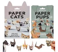 YOYEAH Set de papel para origami DIY con forma de gato, 100 hojas de papel 3D para gatos, perros y dinosaurios, kit de origami hecho a mano, decoración animal para amantes de los gatos y perros (gato