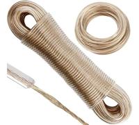 YOYEAH Tendedero 30m - Extra Fuerte con Alma de Acero Inoxidable Capacidad de Carga 120kg - Tendedero Flexible para Exterior Jardín Camping - Tendedero Robusto y Resistente a los Desgarros