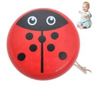 Yoyo de mariquita con cuerda Patrón de mariquita lindo portátil Yoyo de madera para niños Diversión educativa para niños pequeños para habilidades prácticas y desarrollo de flexibilidad Pensativo pa