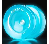 yoyo JoJo Responsive para niños, profesional Unresponsive para avanzados, azul JoJo K2 brilla en la oscuridad, plástico con dedos Spin Trucos Jo Jo + 12 cuerdas