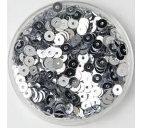 YOYOBO Lentejuelas Redondas de PVC de Varios tamaños y Colores Mezclados de 3 mm, 4 mm, 5 mm, 6 mm, 8 mm y 10 mm para Costura, Manualidades de Boda y Accesorios de Ropa de Mujer.