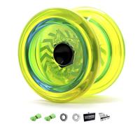 YoyoFactory Arrow Yoyo - Amarillo (De Principiante a Profesional, Yo-Yo con Rodamientos de Bolas Extra,Cuerda e Instrucciones)
