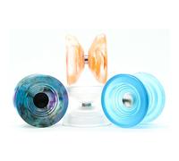 YoyoFactory Atom Smasher - Azul (Rodamiento de Bolitas de Metal de Giro Rápido, Yoyo Avanzado unresponsive, Cuerda e Instrucciones Incluidas)