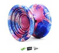 YoyoFactory Bullseye Yo-Yo - Galaxy (Trucos de DNA, Yoyo de Metal, Cuerda, rodamiento de Bolas e Instrucciones Incluidas)