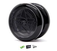 YoyoFactory SPINSTAR Yo-Yo - Negro (Genial para Principiantes, Juego Yoyo Moderno, Cuerda e Instrucciones Incluidas)
