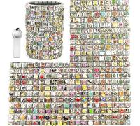 YOYONY Colección de eslabones italianos en 3D, 120 pulseras italianas al azar, joyería de bricolaje para amigos, hija, madre, alma gemela, regalos hechos en casa, totalmente montadas y listas para