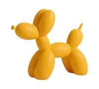 YOYUMI Esculturas Perro Globo Decoracion Adornos para,Adecuado para la decoración del vestíbulo de la Sala de Estar y el Dormitorio, Artesanías De Resina (Amarillo 8.7Inch)