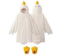 YOZO Silly Wearable Onesie,Funny Goose Wearable Blanket,Geese Wearable-Blankie Hoodie,Funny Plush Duck Onesie with Sleeves Feet Slippers,Wearable-Goose Blanket Hoodie For Adults and Kids(A-M)