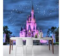 YOZYOOOZ Papel tapiz 3D con diseño de castillo estrellado, cielo nocturno, estrellas, rasgaduras y adhesivos, ideal para dormitorio, sala de estar y oficina.
