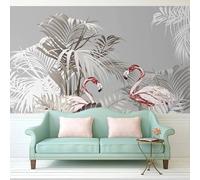YOZYOOOZ Papel tapiz 3D con diseño de pájaro, hoja de plátano y planta tropical, ideal para sala de estar, TV, sofá, dormitorio, estudio, habitación infantil, decoración artística de pared.