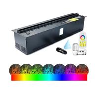 YP YuanPei Chimenea de 128 Colores Cuerpo Acero Inoxidable 316 Panel Control táctil Inteligente Pantalla Completa 3,5 Chips Triple función: Efecto Llama/Niebla Volumen/Efectos Sonido(1500mm)