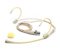 YPA Microphones MD6028SL Auriculares Micrófono Condensador Headworn Mic para Sistema Inalámbrico Shure Transmisor Bodypack, Beige - Uni-Direccional
