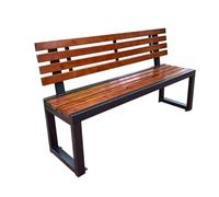 YPAPBHT Banco de Exterior de Madera Maciza con Respaldo, for Patio, jardín, Ocio, Parque Infantil, Banco Largo de Madera Maciza pintoresco.(100cm)