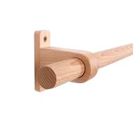 YPAPBHT Barra de Cortina de Madera Maciza, Barra Romana, Barra Simple, riel de Madera, Soporte de Madera ecológico, Barra de Cortina con aro de Madera(280CM)