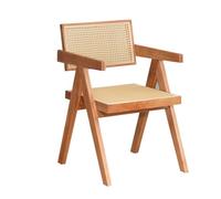 YPAPBHT Silla de ratán de Madera Maciza for Restaurante, cafetería, Comedor, hogar, Resistente y Duradera, Silla Individual for Ocio.