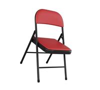 YPAPBHT Silla Plegable de PU, cómoda Silla con Respaldo for el hogar, la Oficina, reuniones y Comedor, sin Necesidad de Estar Sentado Durante Mucho Tiempo.(Red)