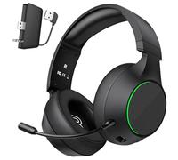 YPBDAN X4 - Auriculares inalámbricos para juegos para Xbox Series X, S/PS5/PS4/PC, Bluetooth 5.3 y 2.4 GHz, modo dual, tiempo de reproducción de 70 horas, micrófono con cancelación de ruido, baja