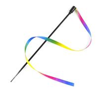 YPBEW 10 varitas interactivas de juguete para gatos, tiras de color de doble cara, varita perseguida para interiores pequeños accesorios largos