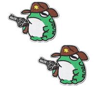 YPBEW 2 parches decorativos bordados de animales para coser en ropa, chaquetas, vaqueros, abrigos, bolsos, sombreros, parches de tela