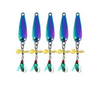YPBEW 5pcs Metal Fly Fishing Cebo Ramas Paillon Lentejuelas Cebo Con Hélices Mosca Cebo Más