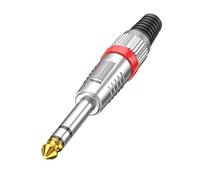 YPBEW Adaptador macho de 6,35 mm, contactos de oro de 24 quilates, carcasa de metal reforzado, tornillo de seguridad para organizadores de eventos, conector macho para radiodifusores