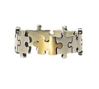 YPBEW Anillos de rompecabezas elegantes para parejas, ajustables, joyería abierta, accesorio de fiesta vintage para mujeres y hombres, joyería punk, One Size, como se describe, como se describe