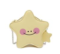YPBEW Bolsa cruzada con patrón de estrella hacia adelante, densa, impermeable, cara simple, para ciudad, existencia, pequeña bolsa cruzada, Amarillo