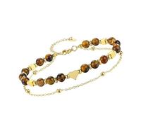 YPBEW Delicada pulsera de dos capas con esfera de corazón de piedra natural, cadena modificable, regalo tierno para ella, uso diario, esfera de piedra, One Size, como se describe