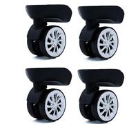YPBEW Juego de 2 pares de ruedas de repuesto para maleta de equipaje, ruedas giratorias silenciosas de 360°, ruedas giratorias de 55 x 12 mm