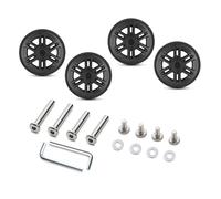 YPBEW Juego de 4 piezas de equipaje silencioso con ruedas prácticas de repuesto de rotación de 360 grados para maletas, maleta silenciosa, 60 negro