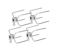 YPBEW Juego de 4 tenedores de acero inoxidable para asar carne, adecuados para barbacoas domésticas, picnics y banquetes de hotel, pinchos de carne