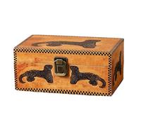 YPBEW Moderno joyero de madera con tapa espacial, organizadores elegantes, textura de madera, perfecto para decoración del hogar y estuche de uso diario