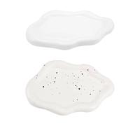 YPBEW Paquete de 2 platos de cerámica perfectos para aplicaciones de decoración creativa y fotografía de influencers con variedad de colores, bandeja portátil de cerámica para nubes