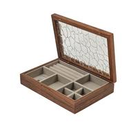 YPBEW Sofisticado ataúd de madera para joyas, fácil de usar, con accesorio organizado para el hogar para varias organizaciones de decoración, soporte de exhibición de joyas