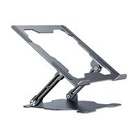YPBEW Soporte ajustable de aleación de aluminio para portátil, soporte de refrigeración de elevación, altura estable ajustable para escritorio, mesa de computación portátil ergonómica de aluminio