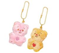 YPBEW Sweet Love Gifts - Llavero de peluche resistente con diseño de oso de mantequilla para parejas con accesorios de joyería ajustables, llavero para parejas