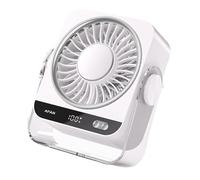 YPBEW Ventilador acondicionador recargable por USB, ventilador de multifuncional con flujos de aire de refrigeración para uso en oficinas en hogar, fácil de usar, pequeño ahorro de espacio