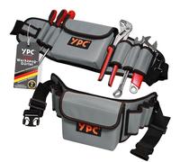 YPC ProBelt - Cinturón de herramientas profesional con bolsillo grande para uñas, 7 ranuras y un lazo para martillo, bolsa de herramientas vacía, bolsa de herramientas, cinturón de artesanía