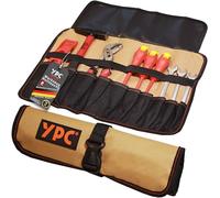 YPC VarioRoll L - 45 x 32 cm, 10 compartimentos y 4 asas de sujeción, bolsa de herramientas enrollable, bolsa para cuchillos, bolsa de herramientas, rollo de herramientas, destornillador y bolsa vacía