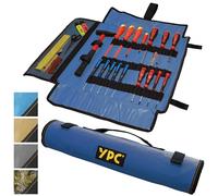 YPC VarioRoll XXL - 62 x 44 cm, 60 correas de sujeción y bolsa de malla, bolsa de herramientas enrollable, bolsa para cuchillos, bolsa para herramientas, rollo de herramientas, destornillador y bolsa