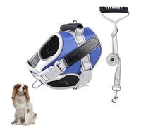 YPDOPORA Arnés Tipo Chaleco para Perros, Arneses De Entrenamiento Antitirones con Asa Y Correa De 1,5 M, Ajustable Y Reflectante para Mascotas Pequeñas, Medianas Y Grandes Que Caminan Y Corren,I,2XL