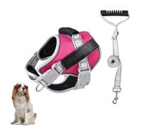 YPDOPORA Arnés Tipo Chaleco para Perros, Arneses De Entrenamiento Antitirones con Asa Y Correa De 1,5 M, Ajustable Y Reflectante para Mascotas Pequeñas, Medianas Y Grandes Que Caminan Y Corren,B,XL