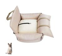 YPDOPORA Asiento De Coche para Perros, Asiento Elevador para Cachorros, Transportador De Viaje para Perros con 2 Correas Ajustables para Perros, Arnés para Perros con Cinturones, Lavable