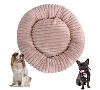 YPDOPORA Cama Ortopédica De Espuma para Perros, Camas para Perros Medianos Redondas, Funda Impermeable Y Lavable con Base Antideslizante para Perros Pequeños, Medianos Y Gatos,Rosado,2XS