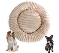 YPDOPORA Cama Ortopédica De Espuma para Perros, Camas para Perros Medianos Redondas, Funda Impermeable Y Lavable con Base Antideslizante para Perros Pequeños, Medianos Y Gatos,Beige,2XS