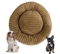 YPDOPORA Cama Ortopédica De Espuma para Perros, Camas para Perros Medianos Redondas, Funda Impermeable Y Lavable con Base Antideslizante para Perros Pequeños, Medianos Y Gatos,Marrón,2XS