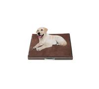 YPDOPORA Cama Ortopédica Grande para Perros, Espuma Tipo Jaula De Huevos, Camas para Perros De Tamaño Mediano, Funda Extraíble Y Lavable, Almohadilla para Jaula para Perros,Marrón,S