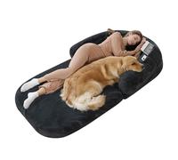 YPDOPORA Cama Plegable Ortopédica para Perros y Humanos Adultos - De Piel Sintética Esponjosa y Lavable para Personas Que Se Quedan Dormidas, A
