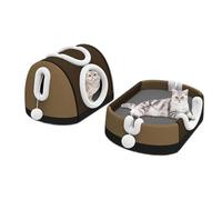 YPDOPORA Cama Reversible 2 En 1 para Gatos, Cama Cerrada para Gatos De Interior con Funda Extraíble Y Lavable Y Base Antideslizante, Cueva Lavable para Gatos Apta para Todas Las Estaciones