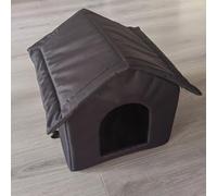 YPDOPORA Casa para Gatos Al Aire Libre, Casa para Gatos Impermeable para Invierno, Refugio para Mascotas Callejeras con Alfombra Cálida, Plegable Y Móvil, Fácil De Limpiar,E,S